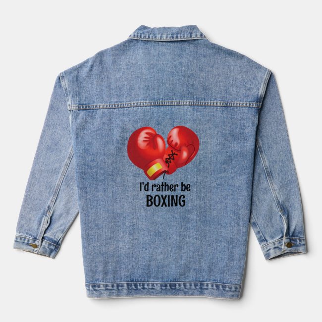 Boxing Design Denim Jacket