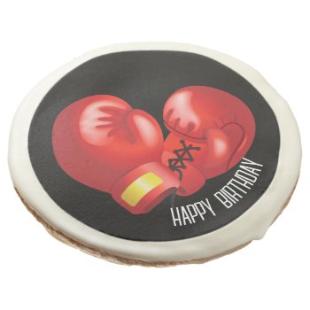 Boxing Design Dipped Sugar Cookie by SjasisSportsSpace at Zazzle