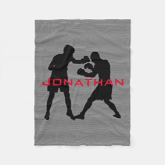 Boxing Design Fleece Blanket