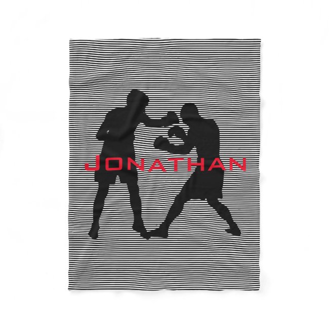 Boxing Design Fleece Blanket