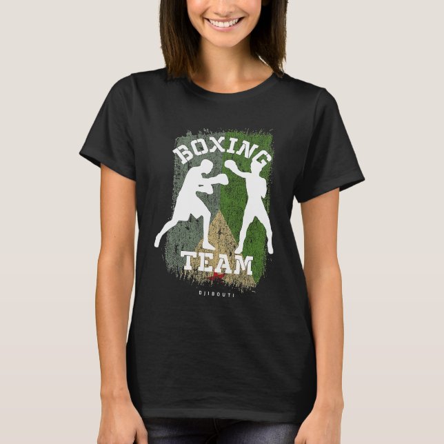 Boxing Djibouti Combat Sports Fighter Boxing T-Shirt (Front)