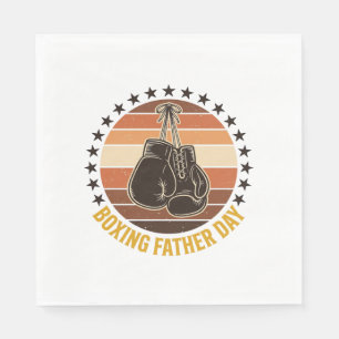 Boxing Father Day Vintage Gloves Shirt Design_1 Napkins