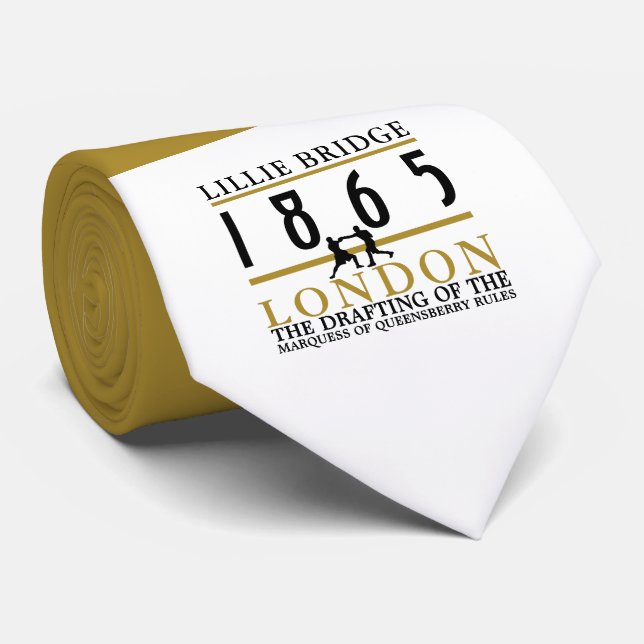 Boxing Fight, Queensberry Rules Neck Tie (Rolled)