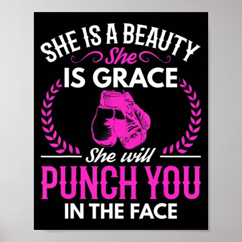 Boxing Fighter Girl Martial Arts Boxing Women Boxi Poster