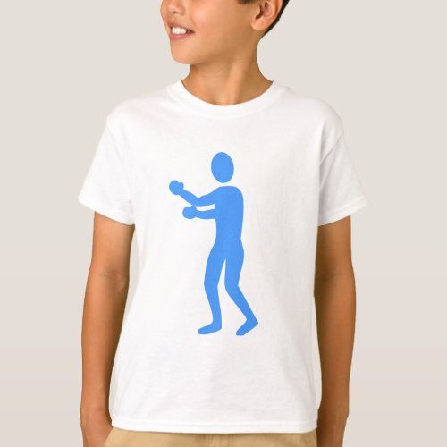 Boxing Figure _ Baby Blue T_Shirt