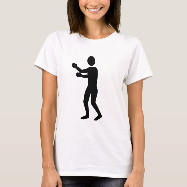 Boxing Figure - Black T-Shirt (Front)