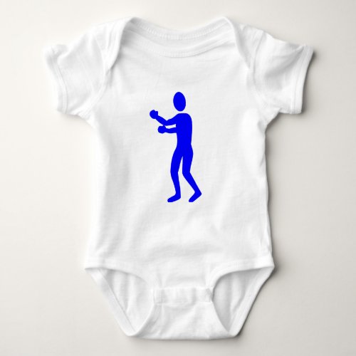 Boxing Figure _ Blue Baby Bodysuit