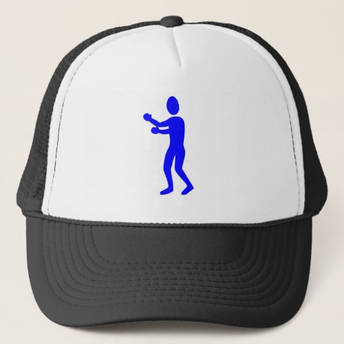 Boxing Figure _ Blue Trucker Hat