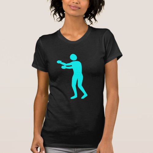 Boxing Figure _ Cyan T_Shirt