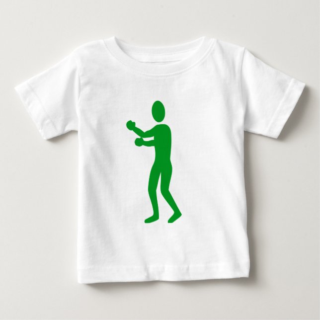 Boxing Figure - Grass Green Baby T-Shirt (Front)