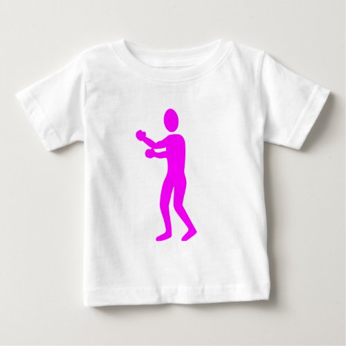 Boxing Figure _ Magenta Baby T_Shirt