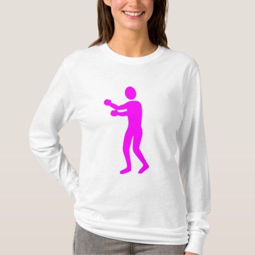 Boxing Figure _ Magenta T_Shirt