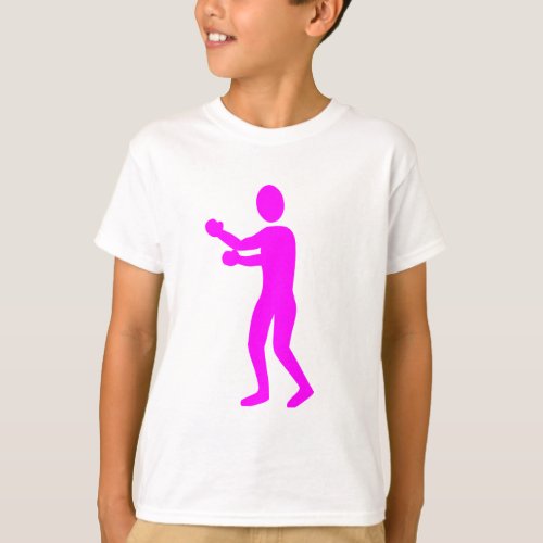 Boxing Figure _ Magenta T_Shirt