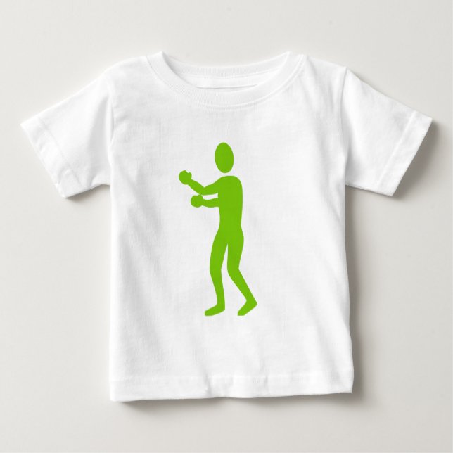 Boxing Figure - Martian Green Baby T-Shirt (Front)
