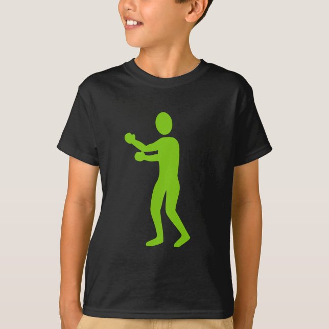 Boxing Figure - Martian Green T-Shirt (Front)
