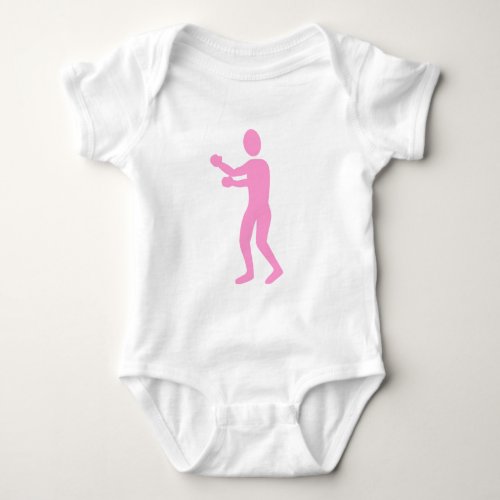 Boxing Figure _ Pink Baby Bodysuit