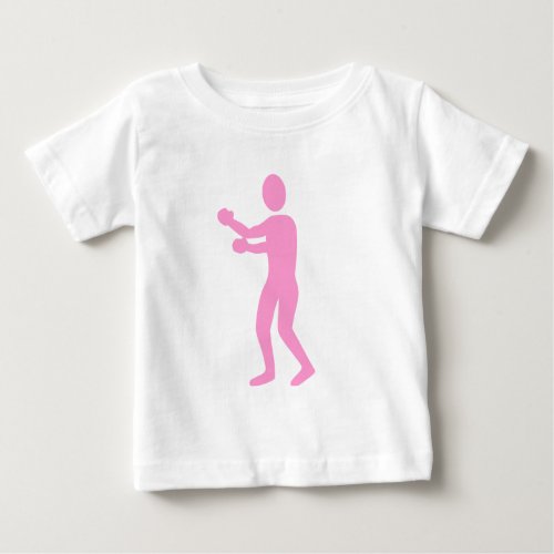 Boxing Figure _ Pink Baby T_Shirt
