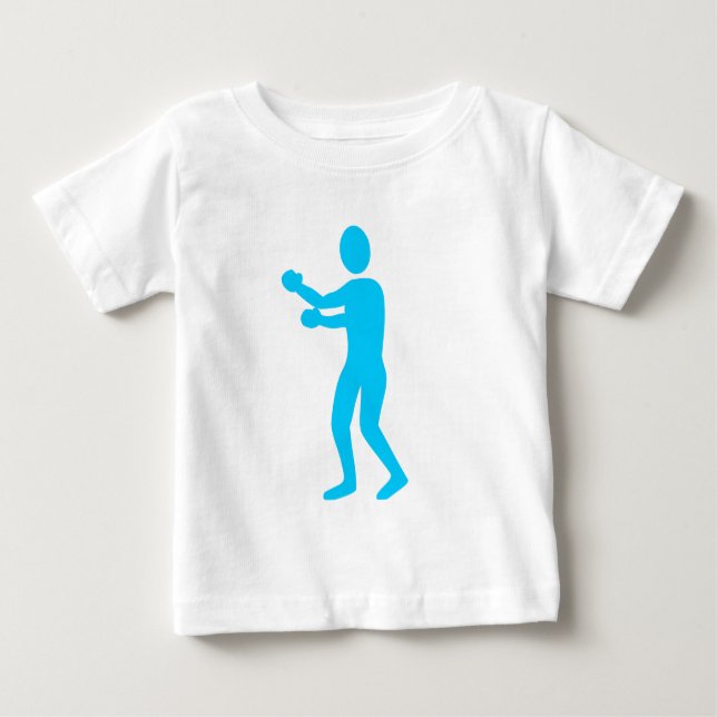 Boxing Figure - Sky Blue Baby T-Shirt (Front)