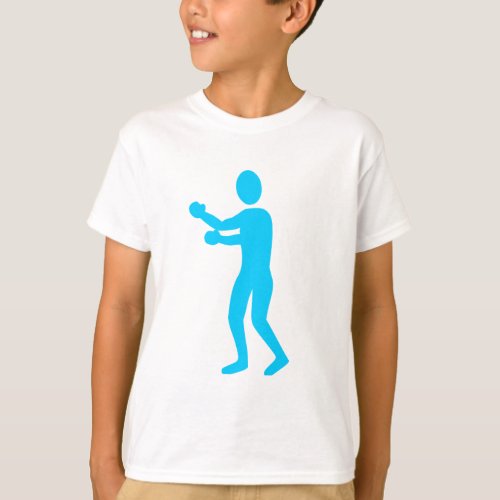 Boxing Figure _ Sky Blue T_Shirt