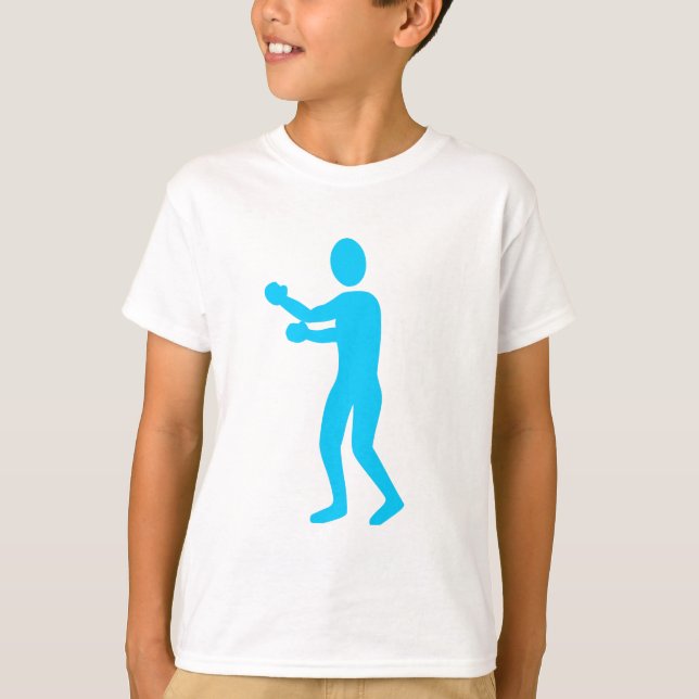 Boxing Figure - Sky Blue T-Shirt (Front)