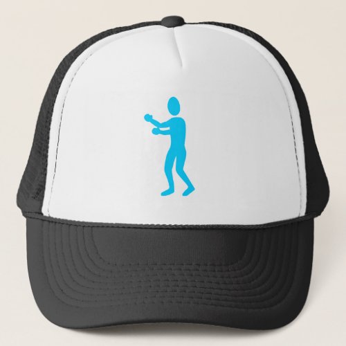 Boxing Figure _ Sky Blue Trucker Hat