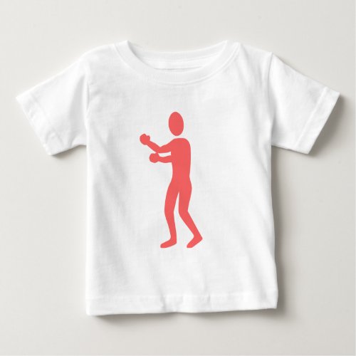 Boxing Figure _ Tropical Pink Baby T_Shirt