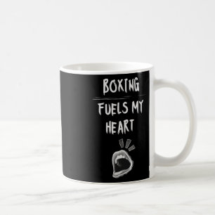 Boxing Fuels My Heart Punching Bag Gloves Workout  Coffee Mug