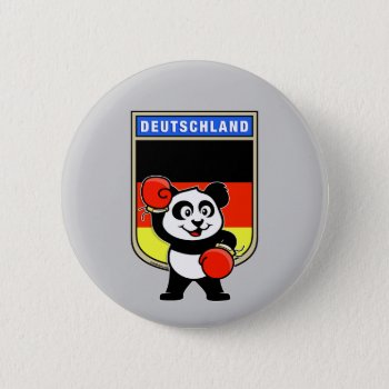 Boxing Germany Panda Pinback Button by cuteunion at Zazzle