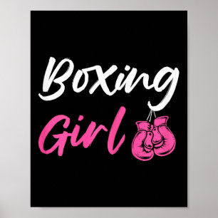 Boxing Girl Kickboxer Fighter Poster