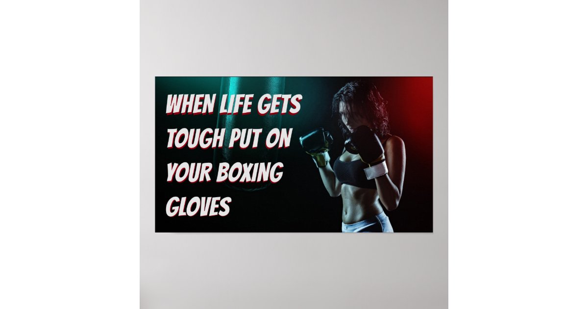 Boxing #19 Motivational Quote Inspiration Determination Poster Fight Sport Photo