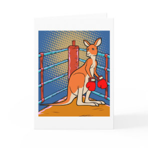 Boxing Glove Boxing Kangaroo Fighting Card
