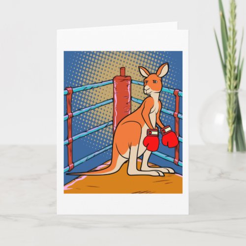 Boxing Glove Boxing Kangaroo Fighting Card