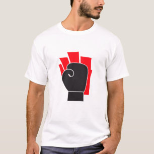 Boxing Glove Silhouette With Powerful Rays T-Shirt
