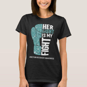 Boxing Gloves Addiction Recovery Warrior T-Shirt