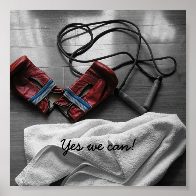 Boxing Gloves and Gym Poster (Front)