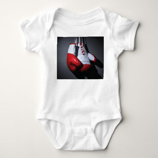 Boxing gloves baby bodysuit (Front)