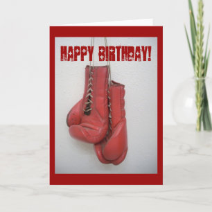 Boxing Gloves Birthday Card