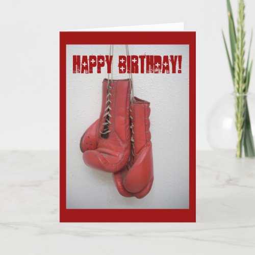 Boxing Gloves Birthday Card