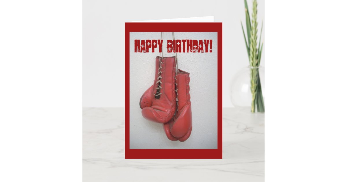 Boxing Gloves Birthday Card Zazzle