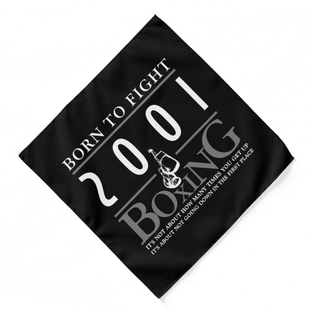 Boxing Gloves, Born to Fight Bandana (Front)