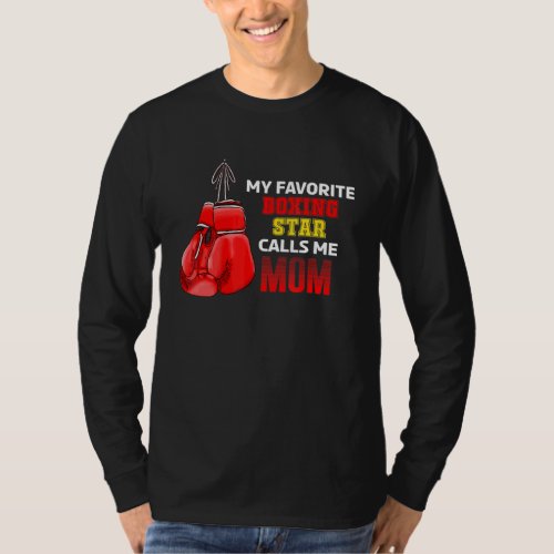 Boxing Gloves Boxer Mom Sport Mothers Day T_Shirt
