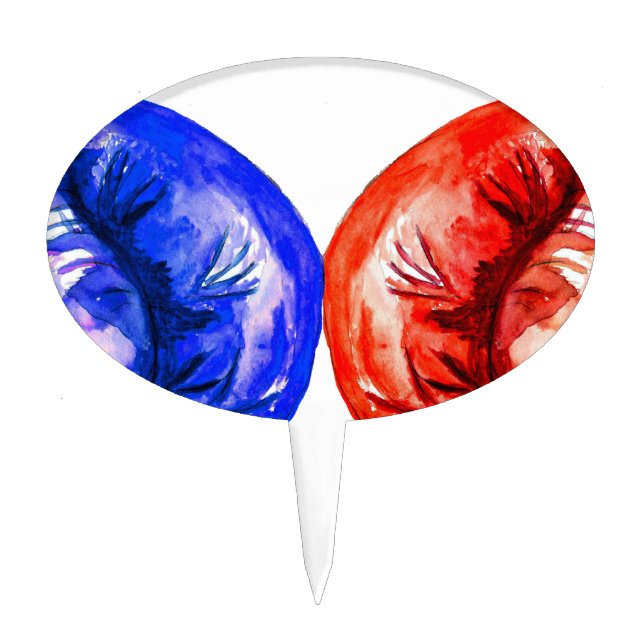 Boxing Gloves Cake Topper (Front)