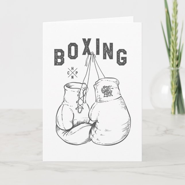 Boxing gloves card (Front)