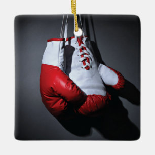 Boxing gloves ceramic ornament