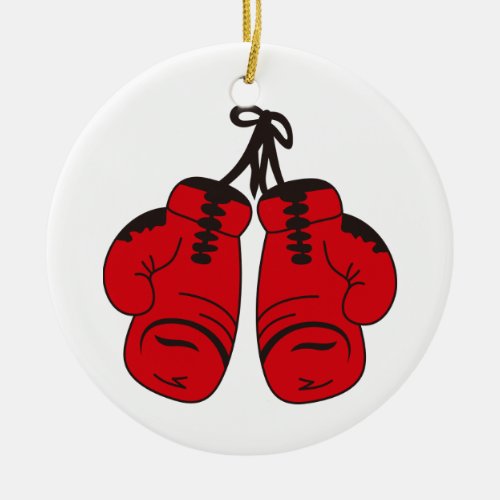 Boxing Gloves Ceramic Ornament