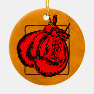 Boxing Gloves Ceramic Ornament