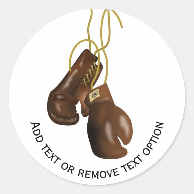 Boxing Gloves Classic Round Sticker (Front)