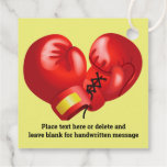 Boxing Gloves Design Favor Card Tags