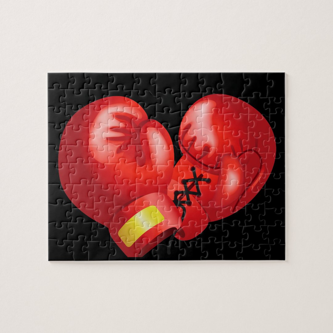 Boxing Gloves Design Jigsaw Puzzle Zazzle