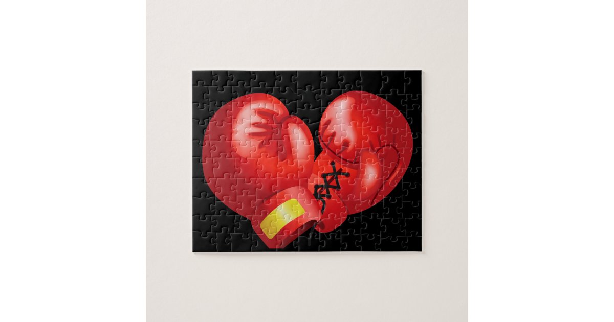 Boxing Gloves Design Jigsaw Puzzle Zazzle